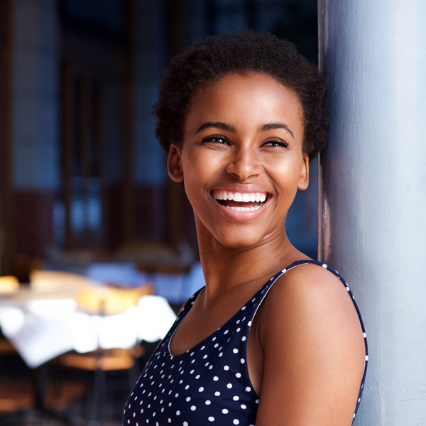 woman smiling