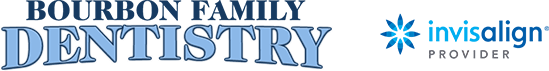 Bourbon Family Dentistry and Invisalign logos